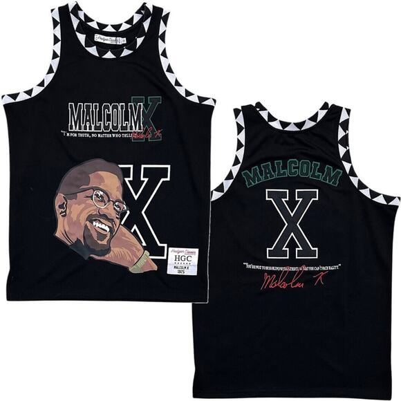 Malcolm X Men's Headgear Classics For The Truth Embroidered Basketball Jersey - Picture 1 of 6